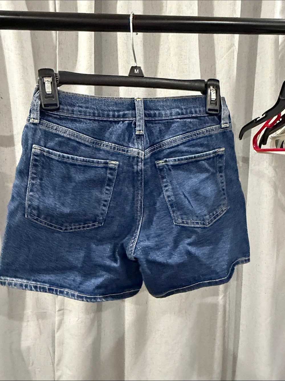 Old Navy Denim Shorts with Side Heart Embroidery - Blue